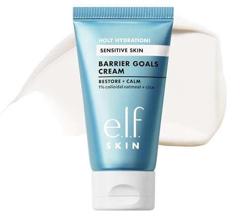 e.l.f. SKIN Holy Hydration! Barrier Goals Cream Mini, reichhaltige Gesichtscreme zur Feuchtigkeitspflege und Beruhigung, reduziert Rötungen sichtbar, vegan und tierversuchsfrei