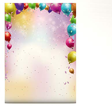 Party Feiern Karneval Motivpapier Konfetti, 20 Blatt Briefpapier DIN A4, 90g/qm