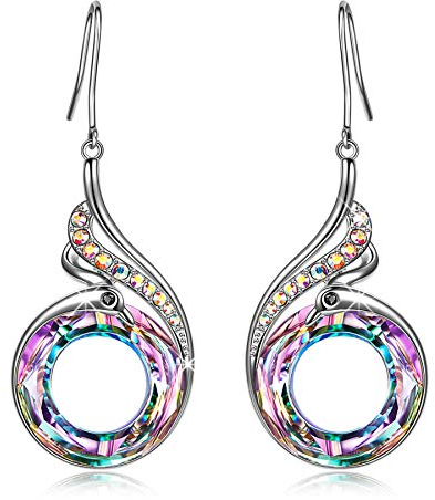 Kate Lynn Ohrringe Hängend Damen, Muttertagsgeschenke für Frauen, Phoenix Ohrringe Symbolisiert Glück Ewigkeit, Kristall aus Österreich, Schmuck Geburtstag Geschenke für Damen/Mama, Geschenkbox