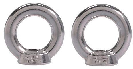 2 Pieces Stainless Steel 316 12mm Lifting Eye Nut M12 Heavy Duty Marine Grade