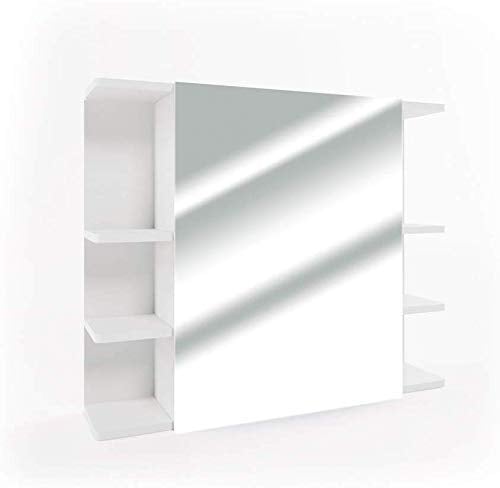Vicco Badspiegelschrank Fynn, Badezimmerspiegel, Weiß, 80 x 64 cm