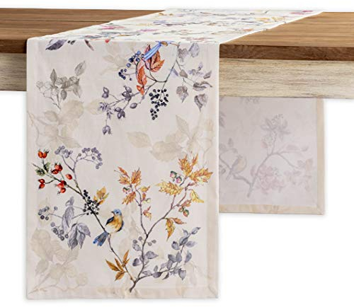 Maison d' Hermine Equinoxe Tischläufer aus 100% Baumwolle für Partys | Abendessen | Feiertage | Küche | Thanksgiving/Weihnachten (Beige, 50 cm x 150 cm)