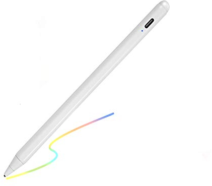 Electronic Stylus for iPad 5th Generation 9.7 2017 Pencil,Type-C Rechargeable Active Capacitive Pencil Compatible with Apple iPad 5th Gen 9.7-inch Stylus Pens,Good on iPad Drawing Pens,White