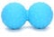 Massageball Doppelt Silikon,Erdnuss-Doppelmassageball, Silikon-Yoga-Massageball-Tiefenmuskel-Muskelmassagegerät für myofasziale Freisetzung, Reflexzonenmassage für Physio-Hinterbeine und -Füße(Blau)