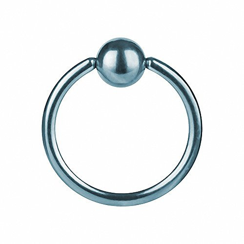 Taffstyle BCR Piercing Ring Schmuck Brustwarzenpiercing Brustwarze Klemmring Barbell Nasenring Nippel Kugel Perle Septum Brust Nase Lippe Ohr Intim Intimpiercing Hellblau 2,0mm x 12mm x 5mm