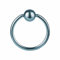 Taffstyle BCR Piercing Ring Schmuck Brustwarzenpiercing Brustwarze Klemmring Barbell Nasenring Nippel Kugel Perle Septum Brust Nase Lippe Ohr Intim Intimpiercing Hellblau 2,0mm x 12mm x 5mm