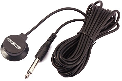 Alnicov Mini trasduttore per microfono a contatto con pickup piezoelettrico con spina di uscita da 1/4 e cavo da 3 metri per chitarra acustica Violino Banjo Mandolino
