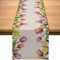 Tischläufer aus Leinen, Aquarell, Tulpen, 183 cm lang, saisonale Party, Zuhause, Küche, Esszimmer, Tisch, Innen- und Außenbereich, Dekoration