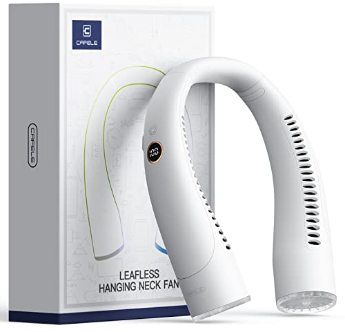 CAFELE Personal Bladeless Neck Fan,[2024 Upgraded] Portable Hands Free Hanging Neck Fan with 360°Airflow,17H Working,USB Rechargeable,Mute 3 Speeds Neck Cooling Fan For Sports Outdoor Women Men Child