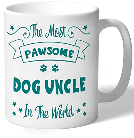 Dog Uncle Mug - Pawsome - Dog Uncle Gifts (Teal Print)
