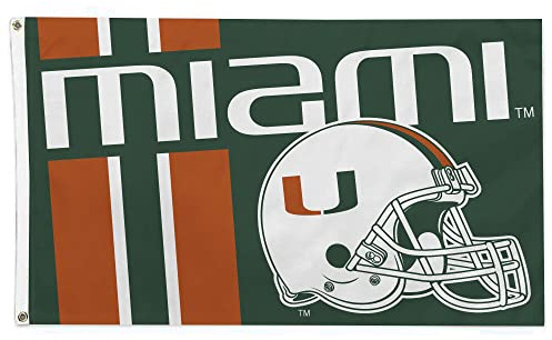 FANMATS 34986 Miami Hurricanes Uniform-Flagge, 91,4 x 152,4 cm