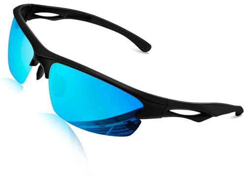 KANASTAL Polarised Sport Sunglasses for Men Women TR90-Frame UV400 | Ideal for Cycling, Running, Driving, Fishing, Hiking, Golf, Baseball and Everyday Outdoor Activities