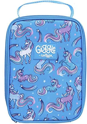 Smiggle Lunchbox 'Giggle' Single Compartment Insulated (Cornflower Blue Unicorn)