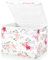 Mnsruu Storage Boxes with Lids, Rose Peony Camellia Leaves Bouquet Large Storage Basket Organizer Shelves Cube Bin Toy Clothes Underbed