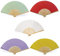 OLILLY - 50 bunte Fächer aus Papier und Bambus für Gäste – Weiß, Grün, Rot, Lavendel und Gelb – Hochzeit, Party, Veranstaltungen im Freien ... (mehrfarbig, 50 Fächer)