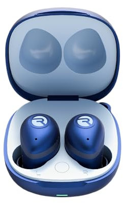 Raycon Fitness Bluetooth True Wireless Earbuds with Built in Mic 54 Hours of Battery IPX 7 Waterproof and Charging Case with Talk, Text, and Play Bluetooth 5.2 Portable Sport (Blue)