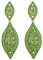 EVER FAITH Damen Ohrringe Österreichische Kristall Hochzeit Braut Charm 2 Blatt Drop Baumeln Ohrstecker Hellgrün