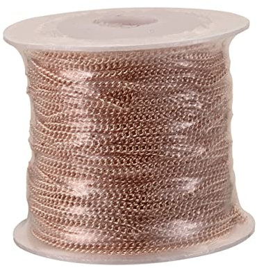 1 Rolle DIY Kupferkette Ton Ornamente Schmuck Halskette Pendel Halskette Link Kabel Kette Schmuck Handwerk Link Kupfer Halskette Kette Rose Gold DIY Halskette Kette DIY Zubehör