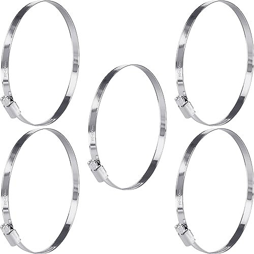 Poppstar Abrazaderas para mangueras de acero inoxidable 110-130 mm con ancho de banda 9 mm, calidad W2 (5 piezas)