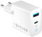Forever Caricatore rapido GaN PD QC 1 X USB, 1 X USB-C 45 W per tutti i telefoni cellulari iPhone Xiaomi Huawei Motorola Samsung 3A alta qualità, smartphone, sigaretta elettrica, smartwatch, iPad