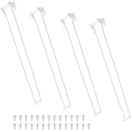 PATIKIL Lot De 4 Pieds De Table Pliants en Épingle À Cheveux Blanc