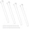 PATIKIL Foldable Hairpin Table Legs, 21 Inch, 4 Pack Iron Metal Folding Legs with Rubber Pads & Mounting Screws for DIY Furniture, Coffee Table, Laptop Desk, White