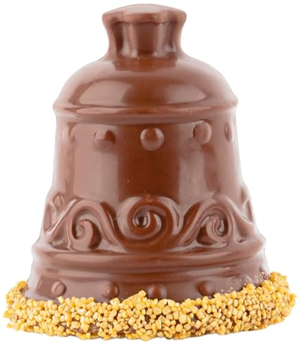 Weihnachtsglocke Schokolade VEGAN mit Vollmilch-Geschmack - Deutsche Handarbeit ideal als Geschenk - 90g