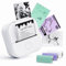 LabelCreate Mini Stampante - T02 Stampante Termica Bluetooth Portatile per DIY Journal Creazione di Diario Regalo per Bambini, Compatibile con iOS Android, Bianco