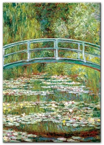 KQZVCU Claude Monet Bridge Over a Pond of Water Lilies Canvas Wall Art Impressionist Water Lilies Art Prints Home Decor 50x70cm Frameless