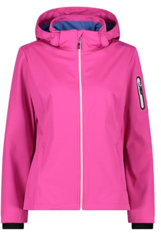 CMP Softshelljacke für Damen mit abnehmbarer Kapuze, Softshelljacke für Damen, fuchsia, XS