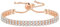 JewelryWe Tennisarmband Damen Zirkonia Armband: 5mm Breit Rosegold Edelstahl Tennis Armband Geschichtet Zweischichtig verstellbar dünne Armkette Kettenarmband Geschenk für Frau Mädchen