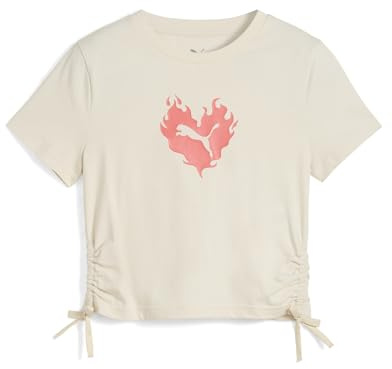 Puma Mädchen Flaming Love Knotted Tee G T-Shirts (1er Pack)
