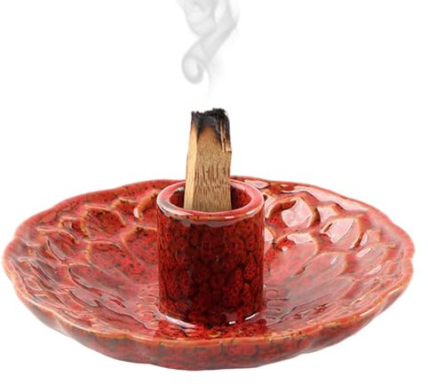 Ruhnjyg Bol Porte-, Support de Sauge pour brûler - Bol Porte-Sauge Blanche en céramique - Bol de Sauge pour gymnases, Zones de Lecture, Porte-encens Portable pour brûler
