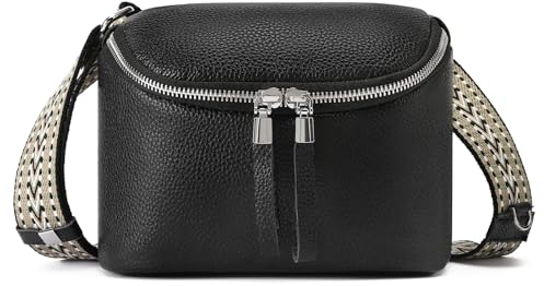 SENDEFN Bolso Bandolera Mujer de Cuero con Monedero, Bolsos de Mujer con Patrón y Correa de Hombro Ajustable