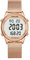 TIMEURE Digitaluhr für Damen, Schrittzähler, wasserdicht, Hintergrundbeleuchtung, Mesh-Armband, TU-2401(Roségold)
