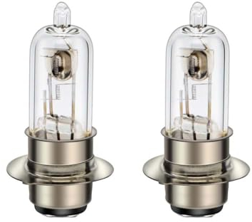 SOFOC P15D-25-1 H6M Motorrad ATV Scheinwerferlampe Abblend-/Fernlicht Lampe Doppelkontakt-Sockel 6V 25W Warmweiß 2Stk