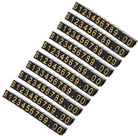 SOLUSTRE 10sätze Preisschild-blöcke Aus Robustem Material Für Schmuck Und Accessoire-geschäfte Einfach Montierbar Und Klein Für Preisauszeichnung Kleiner Produkte