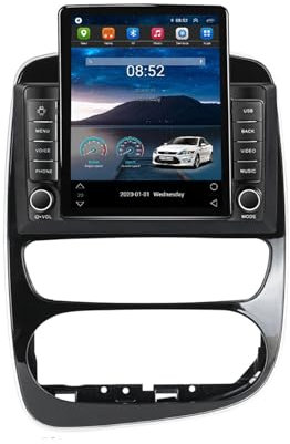 2 DIN Radio de Coche Android 11 de 9.5 Pulgadas Coche Pantalla Tactil para Renault Clio 4 2012-2018 Reproductor Multimedia con Bluetooth/WiFi/FM /Mandos del Volante/Cámara Trasera/Navegación GPS(TS100