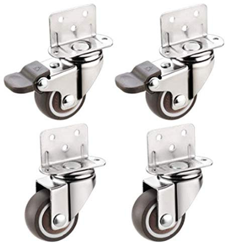 NHJSDLLMNZ Lenkrollen Schwerlastlenkrollen Caster Wheels,Shaped Splint Casters,Swivel Castor,Furniture Caster(1.25in)