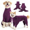 Hjyokuso Hunde-Pyjama mit Beinen – Weicher Stretch-Fleece-Pullover für den Winter mit Leinenzugang – Gemütlicher Hundepullover für kleine Hunde