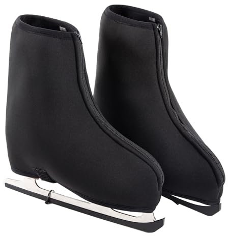 Skates Cover,Rollschuhe und Eistschuhe Überzieher Thermo,isolierte Neoprens Warm Skate Covers für Eislauflaufund Eiskunstlauf,Unisex Überziehsocke für Rollschuhe,Eistschuhe Schoner (Schwarz, XL)