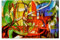 YYUEQIL Gazelles von Franz Marc Expressionismus-Poster, dekoratives Gemälde, Leinwand, Wandkunst, Wohnzimmer, Schlafzimmer, Gemälde, ungerahmt, 20 x 30 cm