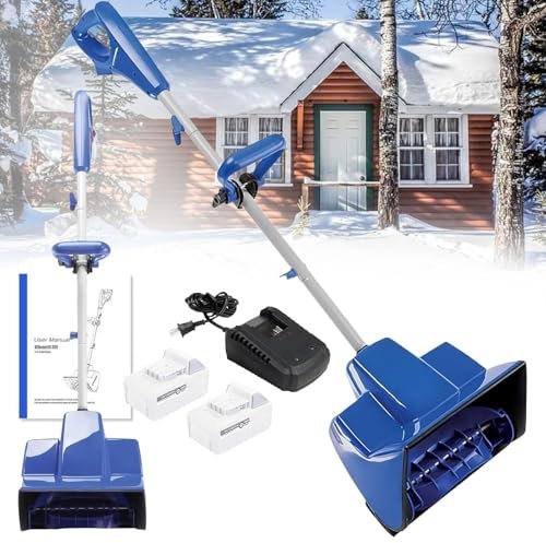 Pala quitanieves, Dispositivo eléctrico para Quitar Nieve, soplador de Nieve inalámbrico, Pala quitanieves de Mano, fácilmente extraíble con batería y Cargador, Adecuada para Limpiar Caminos