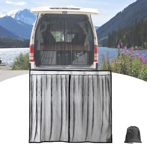 Auto Heckklappe Moskitonetz für Transit Custom, 135 * 145cm Magnetische Auto Hintertür Sonnenschutz Fliegengitter Insektennetz Mesh Bildschirm Auto Anti-Moskito Net (Nicht für F-ord Nugget)