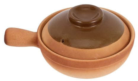 NAMOARLY Clay Casserole Dish Small Pottery Pot for Spanish Rice Stew Soup Traditional Cooking Pot for Family Gatherings