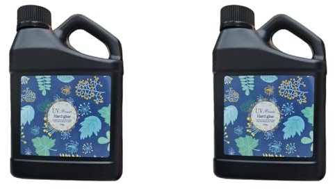 Lckiioy 2X UV-Harz, 500 G - Verbessertes, Kristallklares, Hartes, UV-Schnell Härtendes Epoxidharz für die Schmuckherstellung