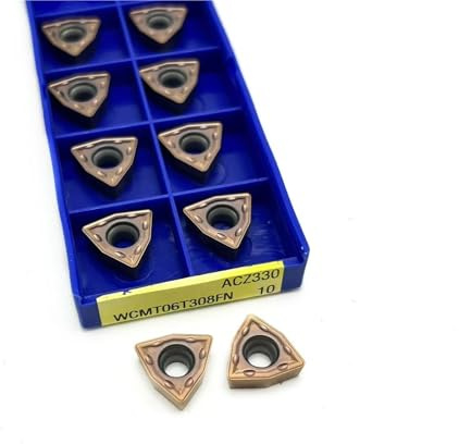 10PCS WCMT050308 WCMT06T308 WCMT080412 WC U Bohrer Hartmetall Einsätze Drehen Werkzeuge Cutter Klinge WCMT050308FN ACZ330 Wendeschneidplatten(WCMT06T308FN ACZ330)