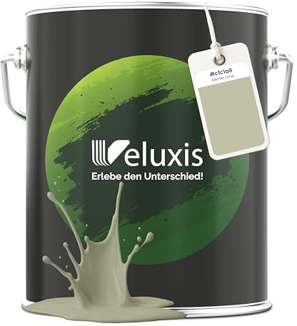 Veluxis Wandfarbe Grün matt 5 L – Gentle Lime | Innenfarbe mit Deckkraft Klasse 1, VOC-frei, ohne Grundierung, tropfarm, für Wohnzimmer und Schlafzimmer