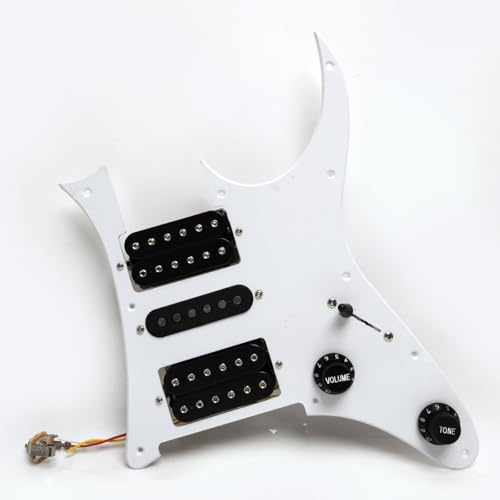 Guitar Prewired Loaded Pickguard Set for Ibanez RG Humbucker Pickups Set White Electric Guitar Replacement Part
