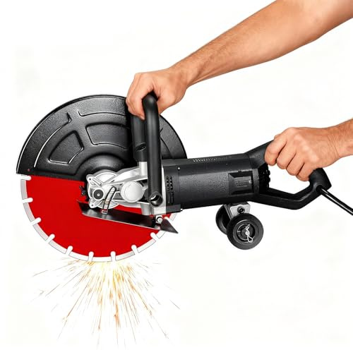 BetonsäGe Elektrische SteinsäGe,3600 W Motorisierte BetonsäGe, Gipsschneider Mit 420 Mm KreissäGeblatt, Steinschnitttiefe 165 Mm, Zum Trennen Von Stein, Granit Und Beton